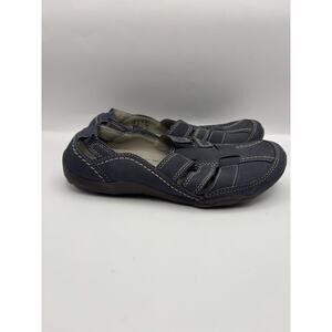 Clarks Haley Stork Navy Blue Flats Women Size 8
